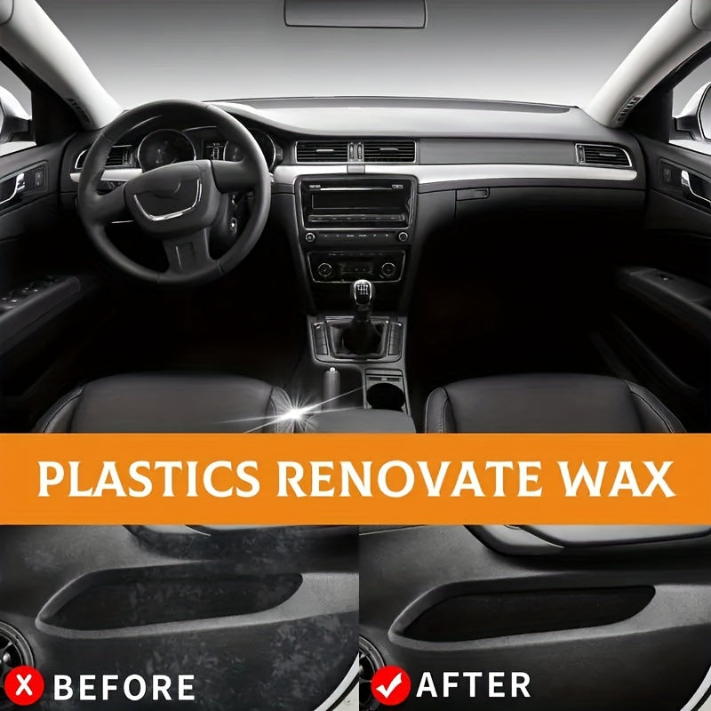 1pc 100G Car Interior Wax Maintenance Wax for Leather Care, Dashboard Wax, Car Renovation Agent, Polishing Wax, Enhances Plastic And Leather Restoration, Prevents Aging And Whitening.