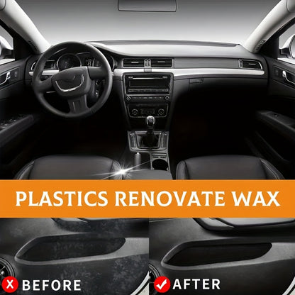 1pc 100G Car Interior Wax Maintenance Wax for Leather Care, Dashboard Wax, Car Renovation Agent, Polishing Wax, Enhances Plastic And Leather Restoration, Prevents Aging And Whitening.