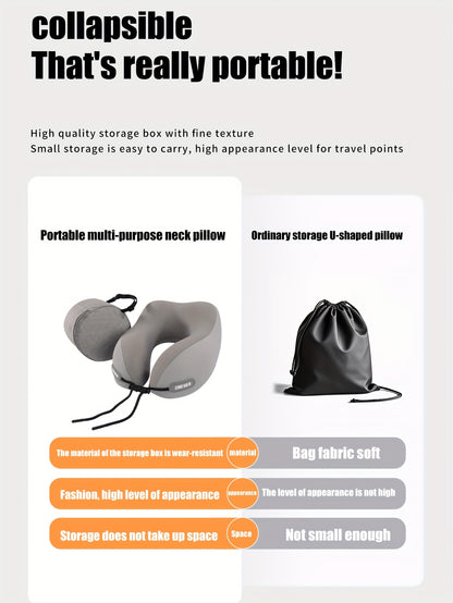 U-shaped neck pillow Slow rebound memory head pillow Travel head pillow anti-tilt neck pillow Sleep pillow nap pillow anti-side head neck pillow Car neck pillow for aircraft, cars, buses, offices, etc