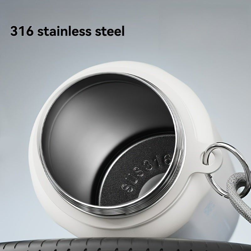 NIRMEI 316 Stainless Steel Insulated Sports Water Bottle with Straw - Leak-Proof, Dual-Use for Hot & Cold Beverages, Car Cup Holder Design, Matte Finish, Portable & Durable for Outdoor Activities, Festive Gift for Valentine'S