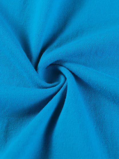 T-shirt infantil de cor sólida, blusa casual de manga curta, t-shirt infantil para o verão.