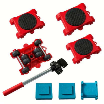 Eight-Piece Mobile Furniture Tool Set - 158.76 KG Load Capacity - Heavy-Duty Steel Mobile Furniture Tools, Easy Replacement and Mobile Solutions - No Electricity Required, Durable and Reliable 360-Degree Moving Tool for Home Use