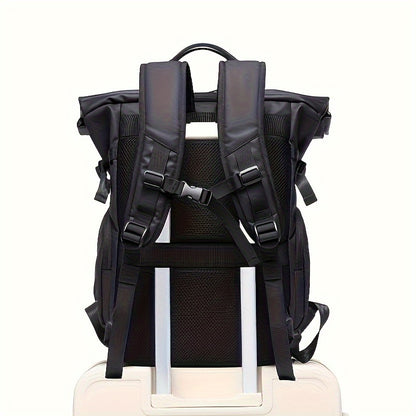 Business backpack Men's fashion laptop backpack student bag large-capacity travel bag Oxford cloth backpack commuting outdoor travel bag light pockets can accommodate 15.6-inch notebook, 7.9-inch iPad.