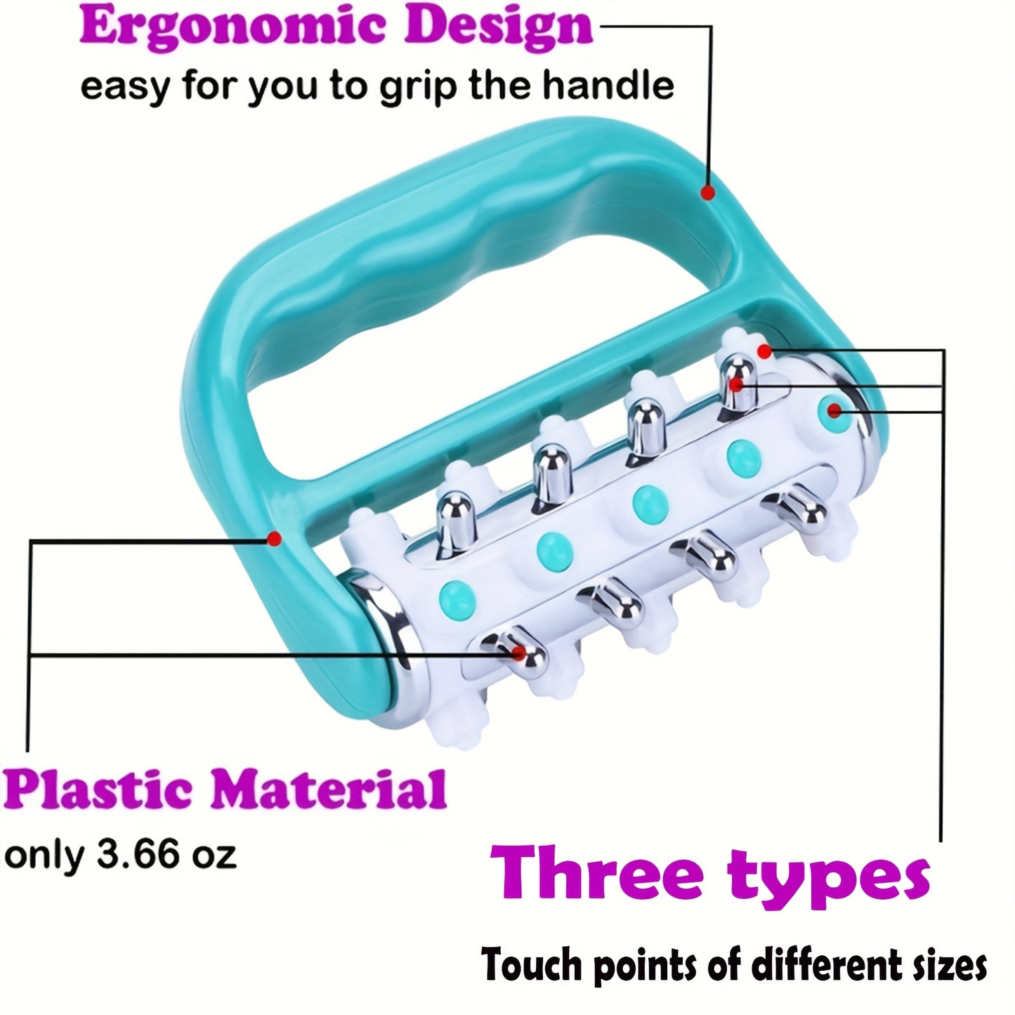 Lym Drain Massager, Fascia Release and Cuticle Removal Tool, Manual Massager, Suitable for Thigh, Hip, Legs, Back and Body