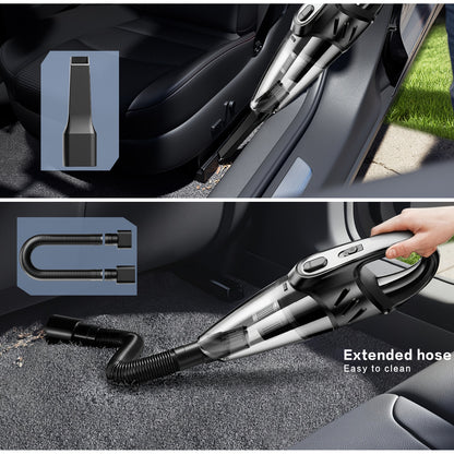 6000PA Car Vacuum Cleaner, Super Suction Power Handheld Vacuum with 2000mAh Battery, Low Noise, Includes 5 Accessories – Ideal for Car Interior Cleaning, Pet Hair Removal & Home Use, Women’s Auto Accessory Gift