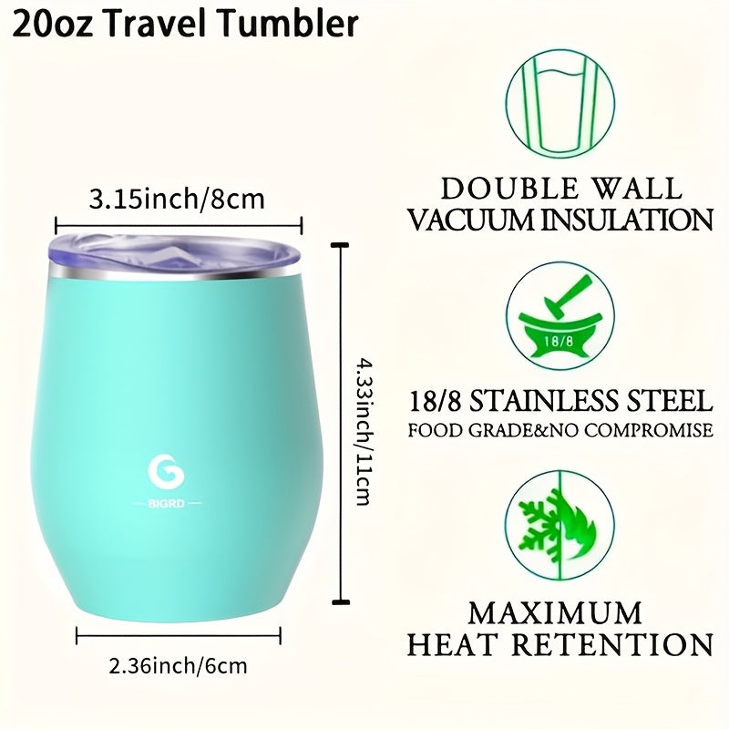 15oz Stainless Steel Travel Mug with Dual-Wall Vacuum Insulation, Leak-Proof Lid & Handle, 300ml, Personal Coffee Cup for Running, Gym, Office, Commuting - Dishwasher Safe, Hand Wash Only, No Battery Needed, Coffee Travel Mug