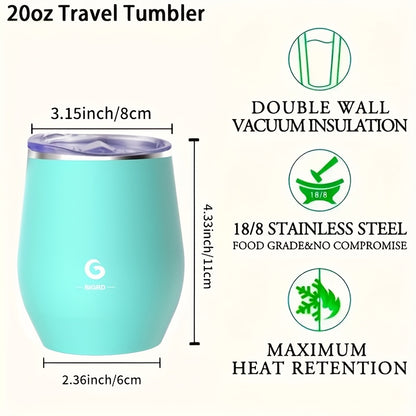 15oz Stainless Steel Travel Mug with Dual-Wall Vacuum Insulation, Leak-Proof Lid & Handle, 300ml, Personal Coffee Cup for Running, Gym, Office, Commuting - Dishwasher Safe, Hand Wash Only, No Battery Needed, Coffee Travel Mug
