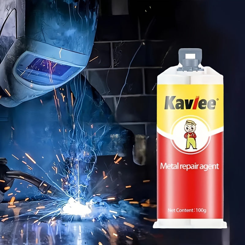 KAVLEE 100g Magic Repair Glue - AB Metal Strength, Heat Resistant, Cold Weld Adhesive for Durable Iron Bonding, Quick & Easy Application, All-Purpose Repair Gel, Allpurpose Adhesive|Userfriendly Packaging|Cold Weld Technology