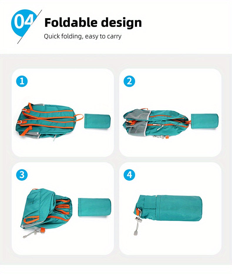 Portable Outdoor Sports Backpack, Ultralight Large Capacity Folding Backpack, Suitable For Mountaineering Hiking Cycling Travel Business Trip Commuting Fitness, Water-resistant Wear-resistant Backpack Christmas, Halloween and