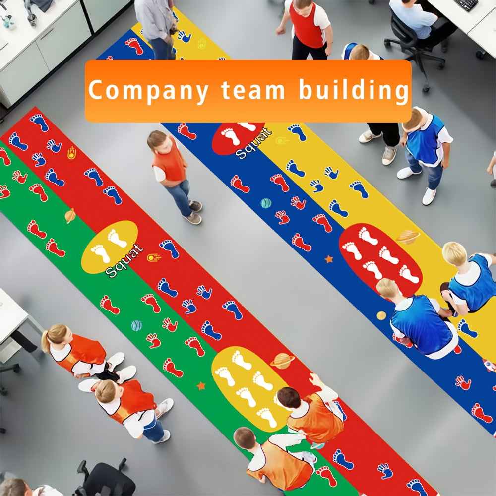 Laughter Guaranteed! 2-Player Hands&Feet Coordination Training Mat – Extra Large PVC Mat with Anti-Fade Printing, Perfect for Picnics, Team Retreats & Birthday Party Games