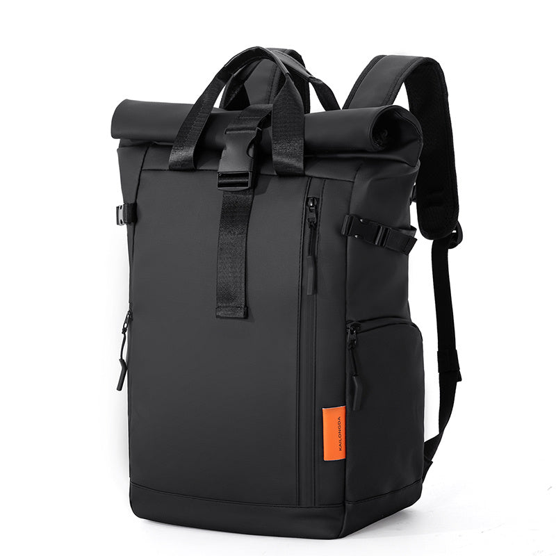 Large Capacity Oxford Commuter Backpack with Adjustable Straps, Casual Business Travel Computer Bag for College Students, Black, Travel Backpack | Modern Backpack | Polyester Lined, Backpack for School