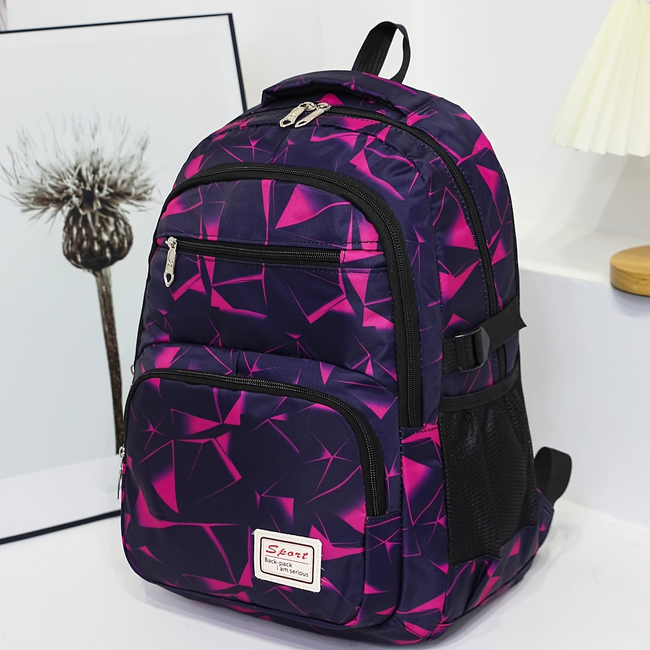 Colorblock Backpack, Casual Design Schoolbag For Travel And School Use, Large Capacity Bag
