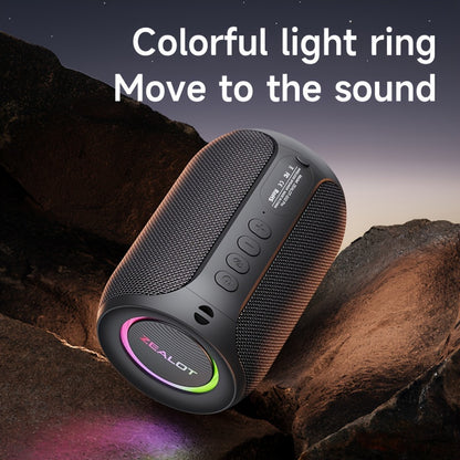 ZEALOT S32Pro 15W Wireless Speaker, Portable Bass, TWS Supports Dual Pairing, 3600mAh Battery, RGB Light, 10 Hours of Gaming Time, Loud Stereo, Charging Cable And Auxiliary Cable, Compatible With Memory Card/usb Insert, Suita