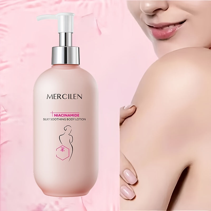 Niacinamide body lotion 250g, containing niacinamide, hyaluronic acid, calendula, can moisturize Light Beige. The ingredients are mild and suitable for all Light Beige types