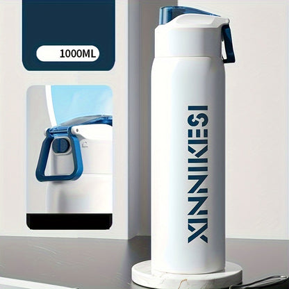 1000ml/600ml Stainless Steel Insulated Water Bottle, Wide Mouth for Hot & Cold Retention - Sports Gym Cycling Outdoor Hiking Travel Car Cup with Leakproof Vacuum Double-Layer Design (BPA Free)