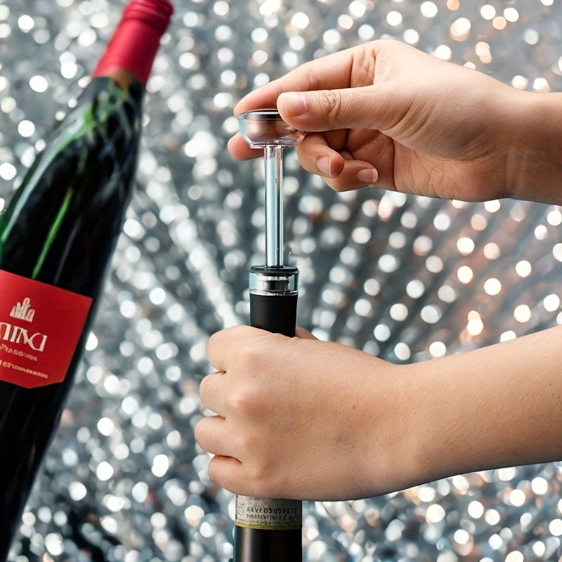 USB Rechargeable Wine Bottle Opener Set | Fully Automatic Spiral Corkscrew + Foil Cutter + Vacuum Stopper + Pourer | Quick Cork Removal Without Jamming | Recommended for Home Parties | Compatible with Wine/Champagne/Soda | Ki