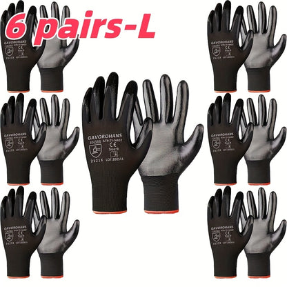 6/12 Pairs of Gardening Gloves, Work Gloves, Men's Work Gloves, Gardening Garbage Cleaning Gloves, Women's Gardening Gloves, Gardening Tools, Gardening Work Gloves