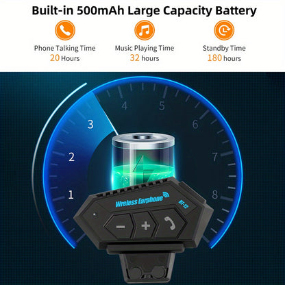 Motorcycle Wireless Helmet Headset Hands-free Call Kit Stereo Anti-interference Music Player Speaker