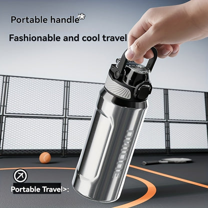 32oz Stainless Steel Pop-Up Water Bottle nRMEi - 316 Stainless steel, BPA-Free, 4-season hot/cold water retention, large capacity for outdoor activities, travel, daily use, insulated water bottle, Sleek M