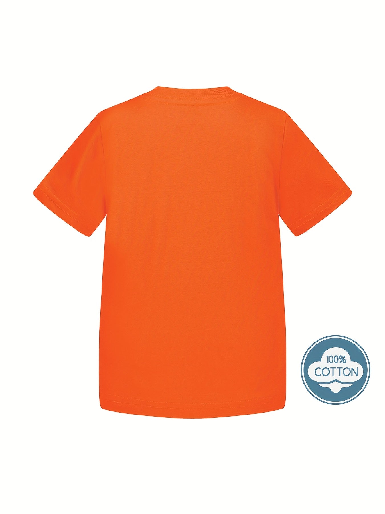 T-shirt infantil de cor sólida, blusa casual de manga curta, t-shirt infantil para o verão.