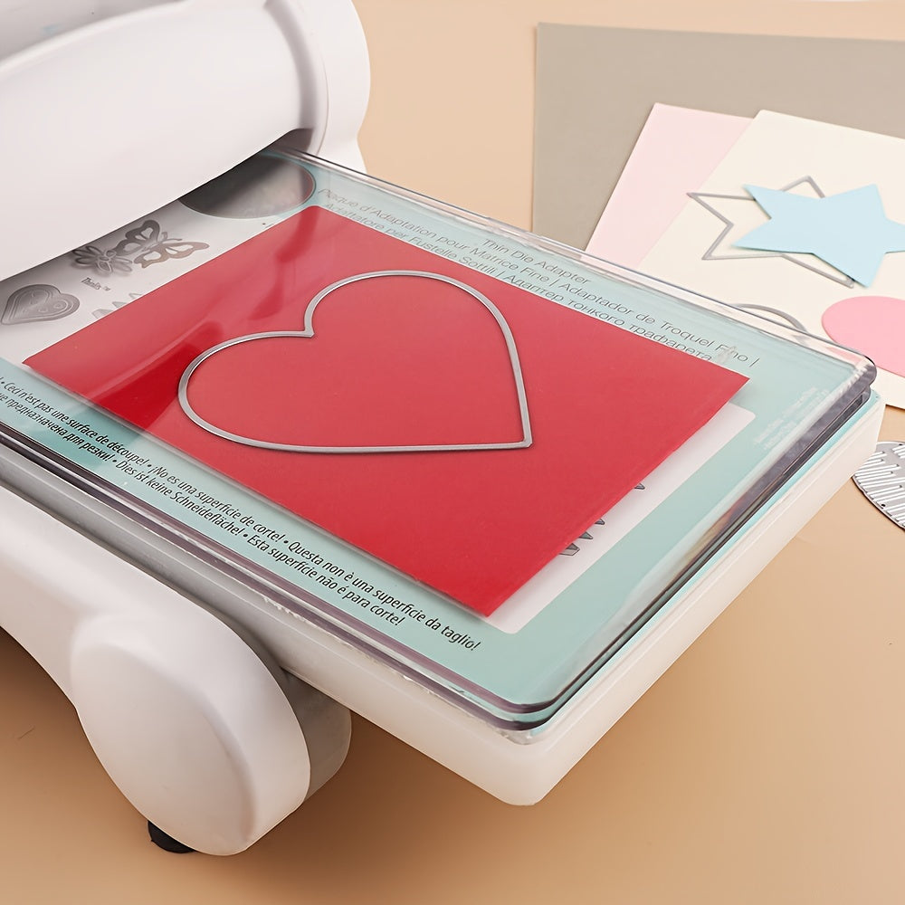 2pcs Clear Metal Cutting Pads for Die Cutting Crafts - Precision Die &amp; Embossing Machine Replacement Pads with Heart &amp; Star Designs, Ideal for Crafting and Card Making, Precision Cutting|Creative Crafting|Durable Craft To