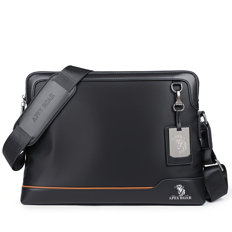 Men's Large Laptop & Wallet-like Tote - Soft Slim Texture, Adjustable Strap, Fits 38.1cm Devices - Ideal for Travel, Gym & Daily Use - Black & Blue Color Options