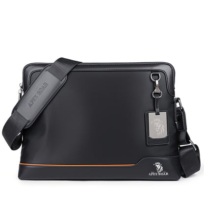 Men's Large Laptop & Wallet-like Tote - Soft Slim Texture, Adjustable Strap, Fits 38.1cm Devices - Ideal for Travel, Gym & Daily Use - Black & Blue Color Options