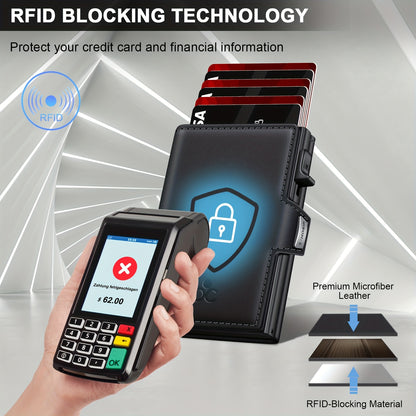 Men Wallet Front Pocket RFID Blocking Card Holder Gift for Men