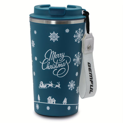 Glekglek 510ml Insulated Travel Mug with Paw Print &amp; Heart Design - Double Wall, Dent Prevention, Dishwasher Safe, Portable Coffee Mug for Valentine's Day, Thanksgiving, Christmas, Father's Day, Teacher's Day, Festive Drinks