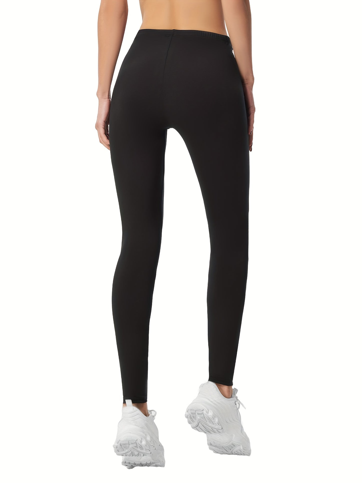 3-Pack High-Elasticity Slim-Fit 9/10 Length Pants - Solid Color Tight Waist All-Season Trousers, Machine Washable &amp; Dry Cleanable, Casual to Dressy Wear (Compatible with Skirts/Blouses) - Bulk Pack for Cost Savings &amp; Easy War