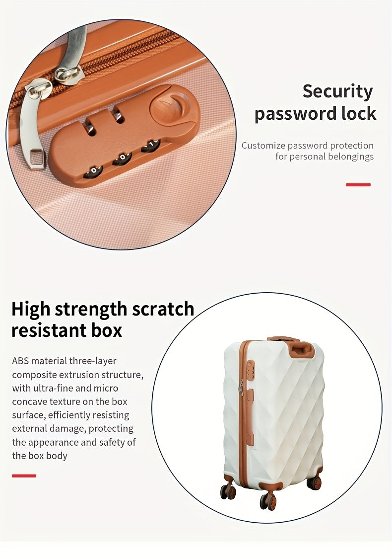 4pcs Sets Luggage 20+24 Inch, Carry-On ABS Hardshell Suitcase with Spinner Wheels, Lightweight Travel Luggage Set for Women and Men with Lock, Includes (20+24) + Travel Tote Gym Bag, Suitcase Set, Suitcase For Travel, Suitcas