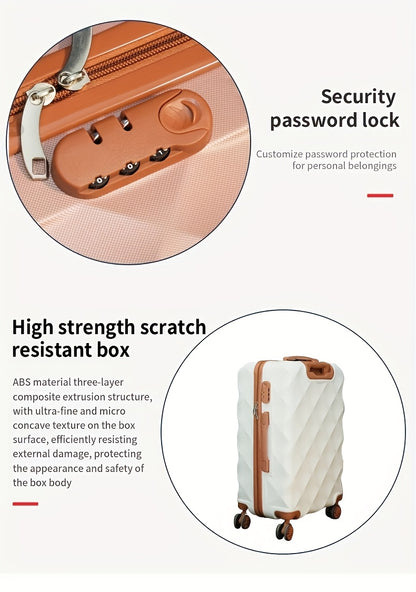 4pcs Sets Luggage 20+24 Inch, Carry-On ABS Hardshell Suitcase with Spinner Wheels, Lightweight Travel Luggage Set for Women and Men with Lock, Includes (20+24) + Travel Tote Gym Bag, Suitcase Set, Suitcase For Travel, Suitcas