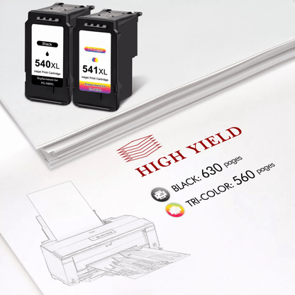 PG 540 XL CL-541XL tinteiros (2 unidades) Substitutos para tinteiros de impressora Canon 540 541 PG540 CL541 para impressoras Canon TS5150 MG3600 MG3650 MG3650s MG4200 TS5151 MX475 MX530
