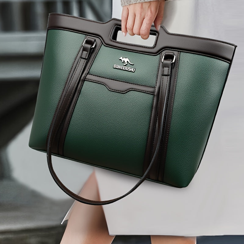 2025 New Women'S Shoulder Tote Bag, Stylish Large Capacity Underarm Bag, Casual Handbag, Soft Shoulder Bag, Women'S Commuter Bag, Made of High-Quality Synthetic, a Bag for Documents, Elegantly Simple Design, Zipper Closure, S