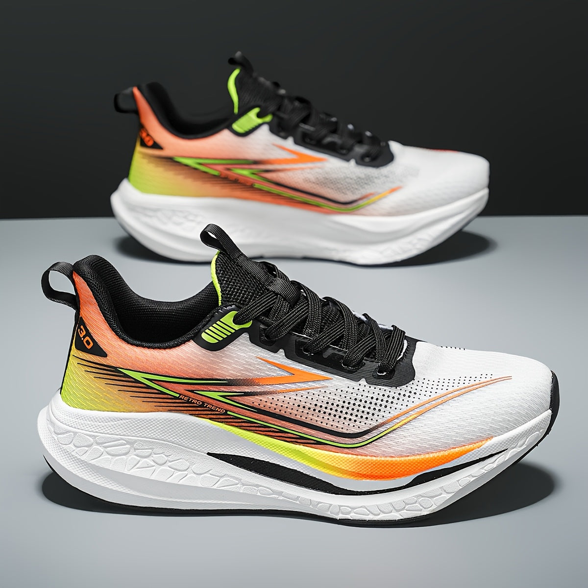 Unisex Classic Low-Top Sneakers - Breathable Fabric & EVA Cushioned Sole, Geometric Letter Print Design for Hiking, Running, Casual Streetwear - All-Season Comfort, Hiking Shoes, Outdoor Sports Footwear, Modern Sneakers, Dura