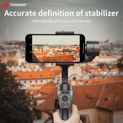 3-Axis Gimbal Stabilizer for iPhone 13 12 11 Pro Max XS X XR Samsung s21 s20 Android Smartphone, Handheld Gimble with Focus Wheel, Phone Stabilizer for Video Recording Vlog - FUNSNAP Capture 2s Combo