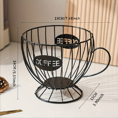 1pc Black Nordic Style Coffee Capsule Rack Light Luxury Home Snack Candy Storage Rack Coffee Shop Bar Display Rack