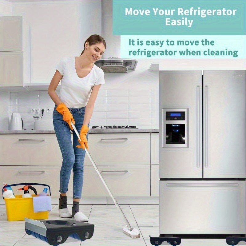 Furniture Sliders of 4 Metal Furniture Movers with 8 Wheels - Heavy Duty Furniture Lift Mover Tool Set of 340.19 KG Load Capacity Easy Sliders Roller Dolly for Moving Cabinet Piano Appliances Sof