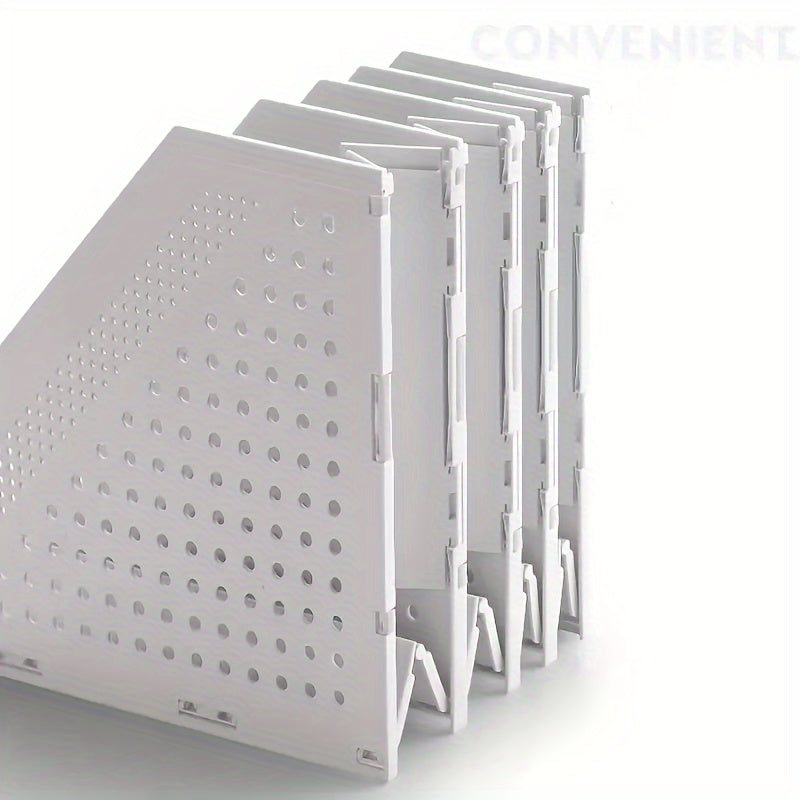 Retractable 4-Compartment Bookshelf File Storage Box: Desk Necessities & Data File Organizer for Office Furniture, School Learning & Decoration Storage Stationery