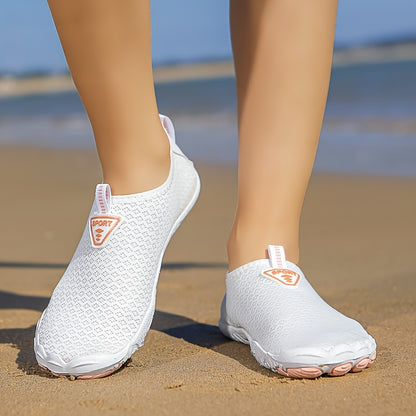 Quick-Dry Five-Toe Water Shoes for Men - Breathable, Non-Slip, Lightweight, Mesh Upper, Rubber Sole - Ideal for Beach, Swim, Hiking & Outdoor Adventures - Black & Orange Design