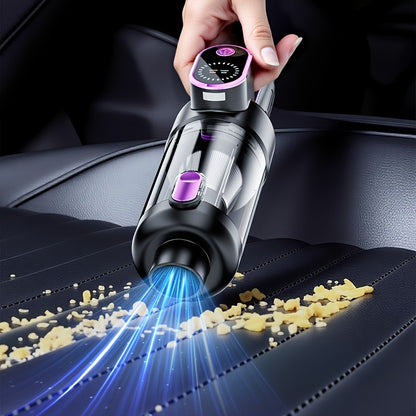 Wireless handheld vacuum cleaner for cars and homes, car-mounted 2-in-1 blower and suction cleaner, handheld type, high power, super strong suction, small and mini handheld car interior cleaner, wet and dry dual-purpose car v