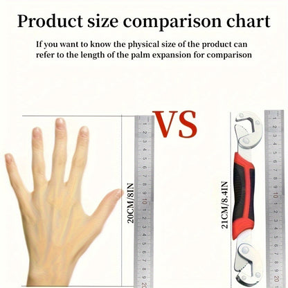 ProMaster Heavy-Duty Adjustable Tool Set - Multi-Functional Wrench & Pliers Combo for DIY and Home Repairs, Durable Stainless Steel