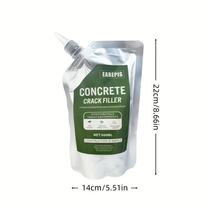 1000ml Quick-Dry Durable Grout Kit, Leak-Proof & Wear-Resistant Formula for Concrete Cracks – Ideal for Floors, Walls, Roofs, and Pipes – Indoor/Outdoor Use with Nozzle Design, Wall Sealing, Concrete Crack Filler, Precisi