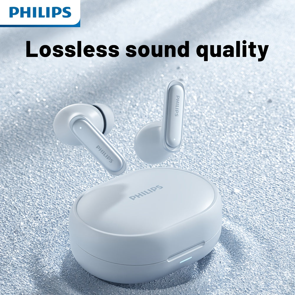 2025 for Philips Wireless Noise Canceling Headphones with 400mAh Battery, Double-Click Left Ear to Switch Mode, Lightweight &amp; Portable, USB-C Charging, Condenser Microphone, Semi-Open Back Design, Ideal Gift for Gamers &amp; Mus
