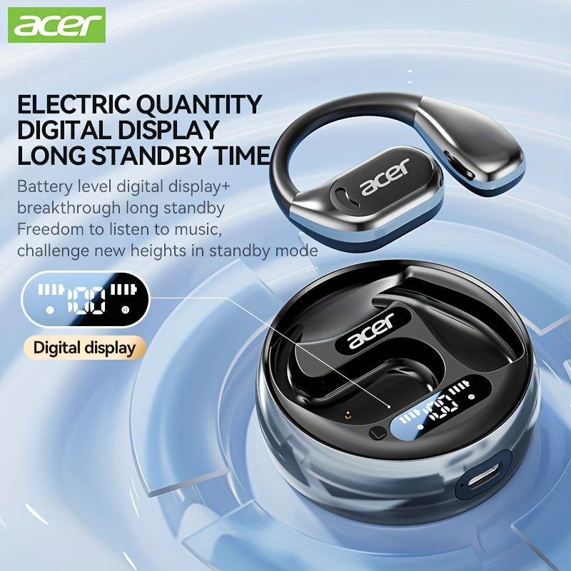 Acer OHR510 Pure Bass Sound Wireless Wireless Earbuds - New Model Over-Ear Design, Long Battery Life, High-Quality Sound for Sports