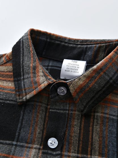 Baby Boy's Gentleman Outfit Long Sleeve Button Bowtie Plaid Shirt & Suspender Pants Set For Daily & Outdoor Wear