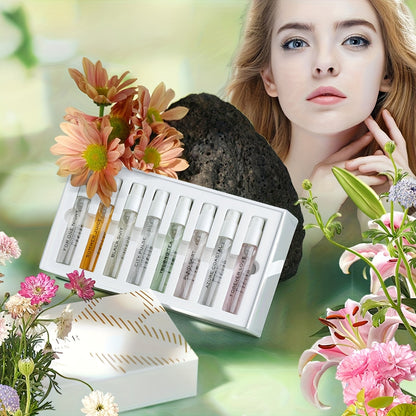 Luxury Women's Perfume Gift Set - 8pcs, Long-Lasting & Rich Scent with Jasmine Notes, Perfect for Daily Wear, Dates, Travel & Work - Ideal Birthday or Valentines day Present