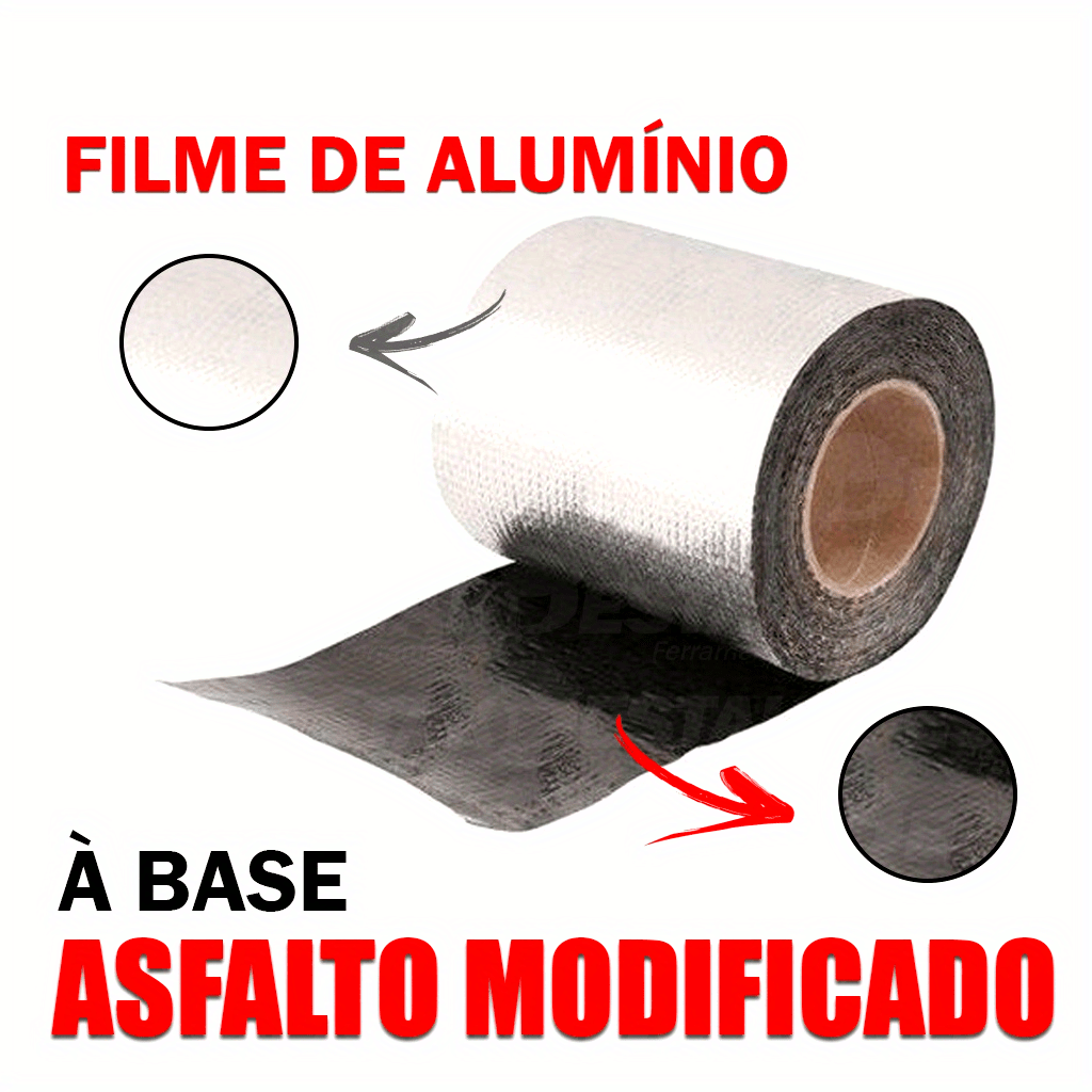 Butyl Multi-Purpose Waterproof Aluminum Seal Tape, 10cm x 10m - Self-Adhesive, Ideal for Pipe Leak Repair and Roof Insulation, Durable & Easy to Apply, Ultra-Waterproof, Roof Sealant