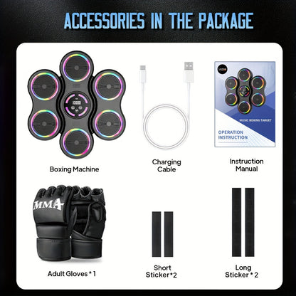 Best Gifts -Music Boxing Machine -9 Speed Modes Musical Music Boxing Machine with Music Boxes with Boxing Glove LED Light Electronic Boxing Machine with 9 Speed Modes And Counting Mode, Birthday Gifts, Boxing Bag, Boxing Punc