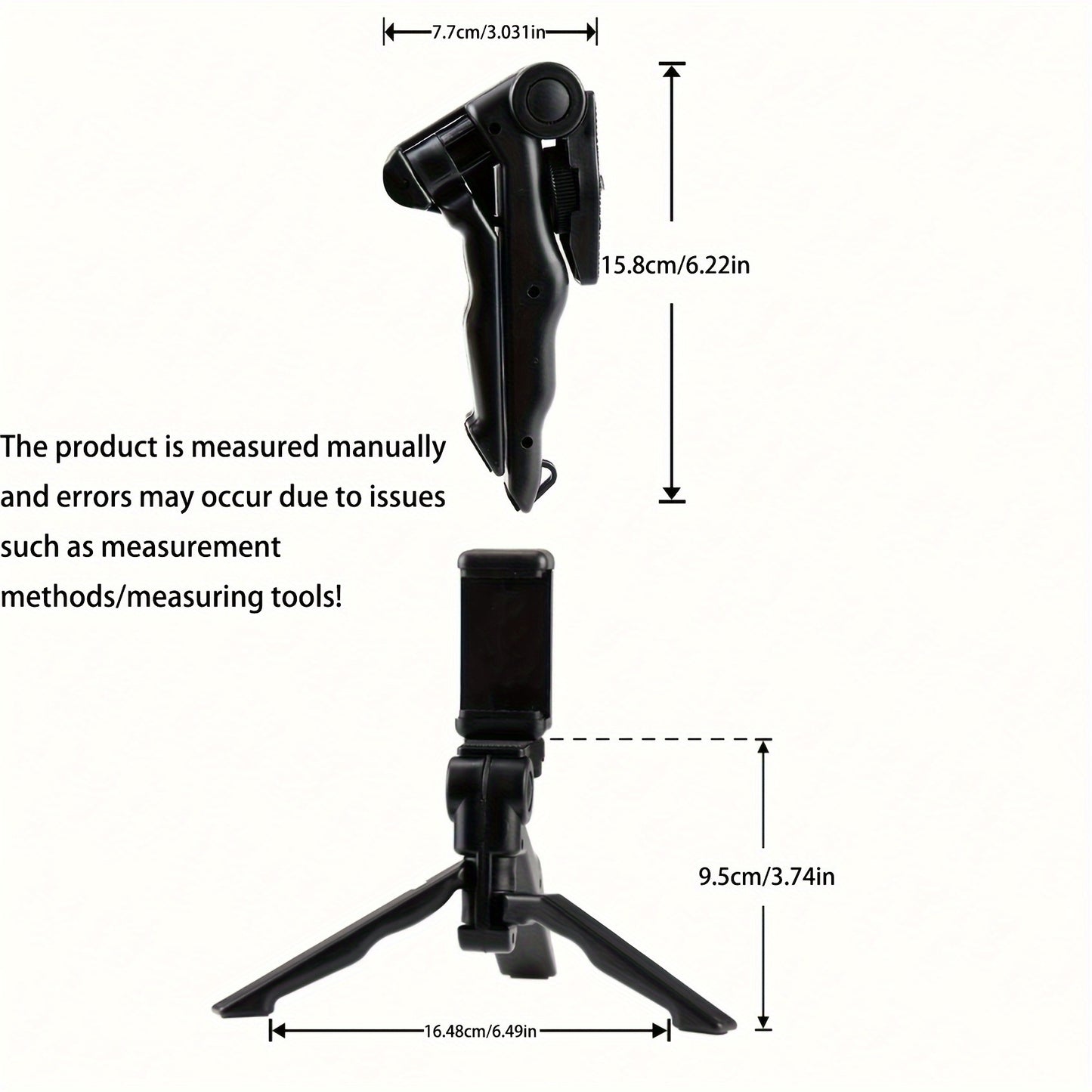 360° Anti-Shake Phone Stand, Multi-Functional Foldable Portable Selfie Holder with Desktop Tripod and Handheld Stabilizer for Horizontal/Vertical Screen Adjustment, Ideal for Photography, Video Recording, and Live Streaming,
